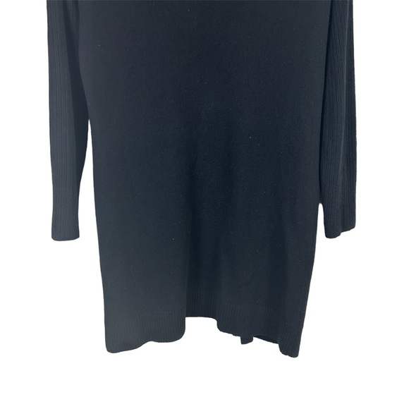 Theory Cashmere Rib Sleeve Black Open Front Cardigan in size Medium - Picture 9 of 11